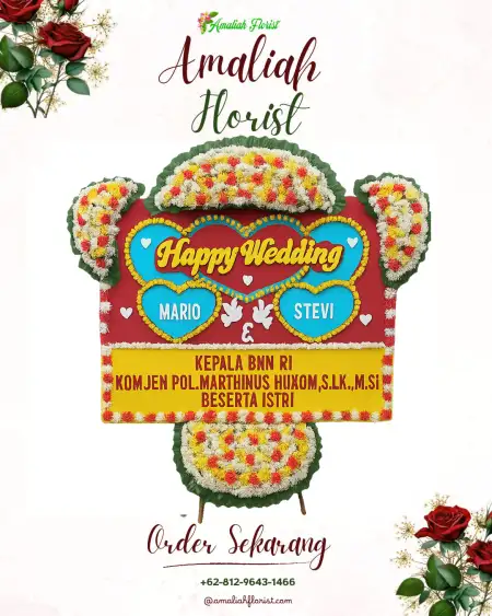 Papan Bunga Pernikahan Bolo